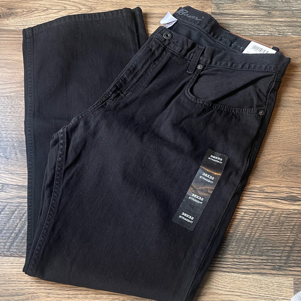 Eddie Bauer Authentic Straight black jeans 38 x 32